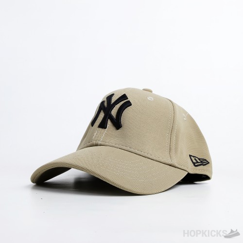 NY New Era Black Logo Beige Cap